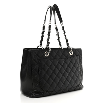 Chanel Caviar Quilted Grand Shopping Tote GST Black 3 of 10
