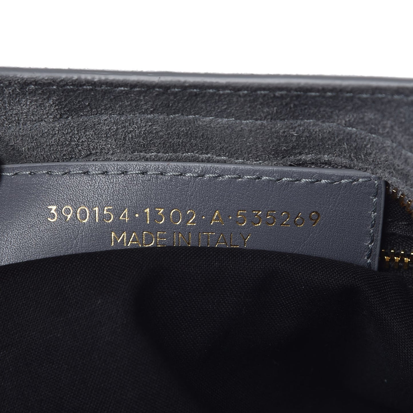 Baby Daim Suede Gold Metallic Edge Hardware City Gris Plomb