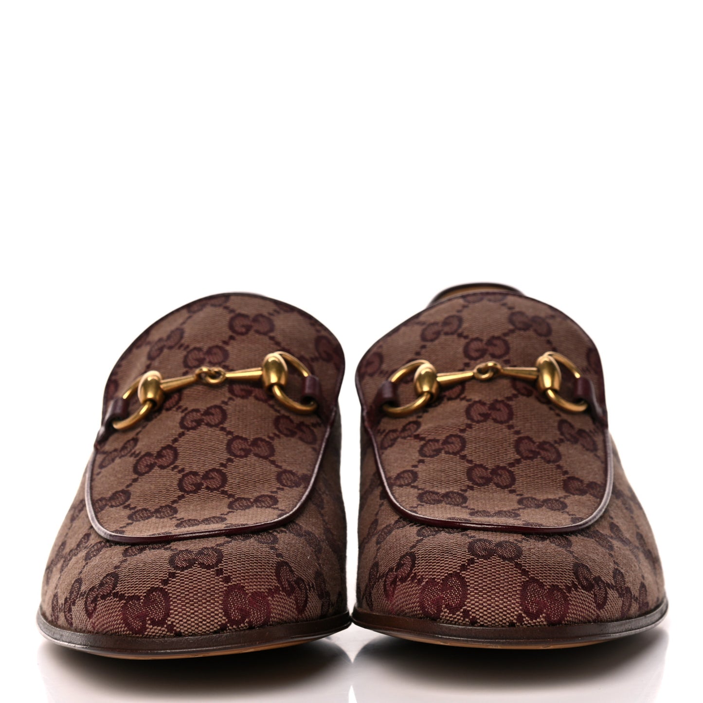 GG Monogram Granada Kid Mens Horsebit Loafers 9 Sahara Rubino Bright Bordeaux