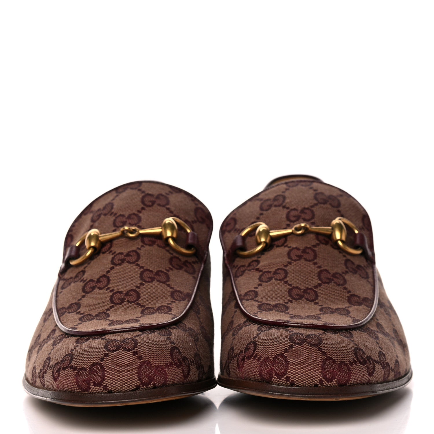 Gucci GG Monogram Granada Kid Mens Horsebit Loafers 9 Sahara Rubino Bright Bordeaux 2 of 10