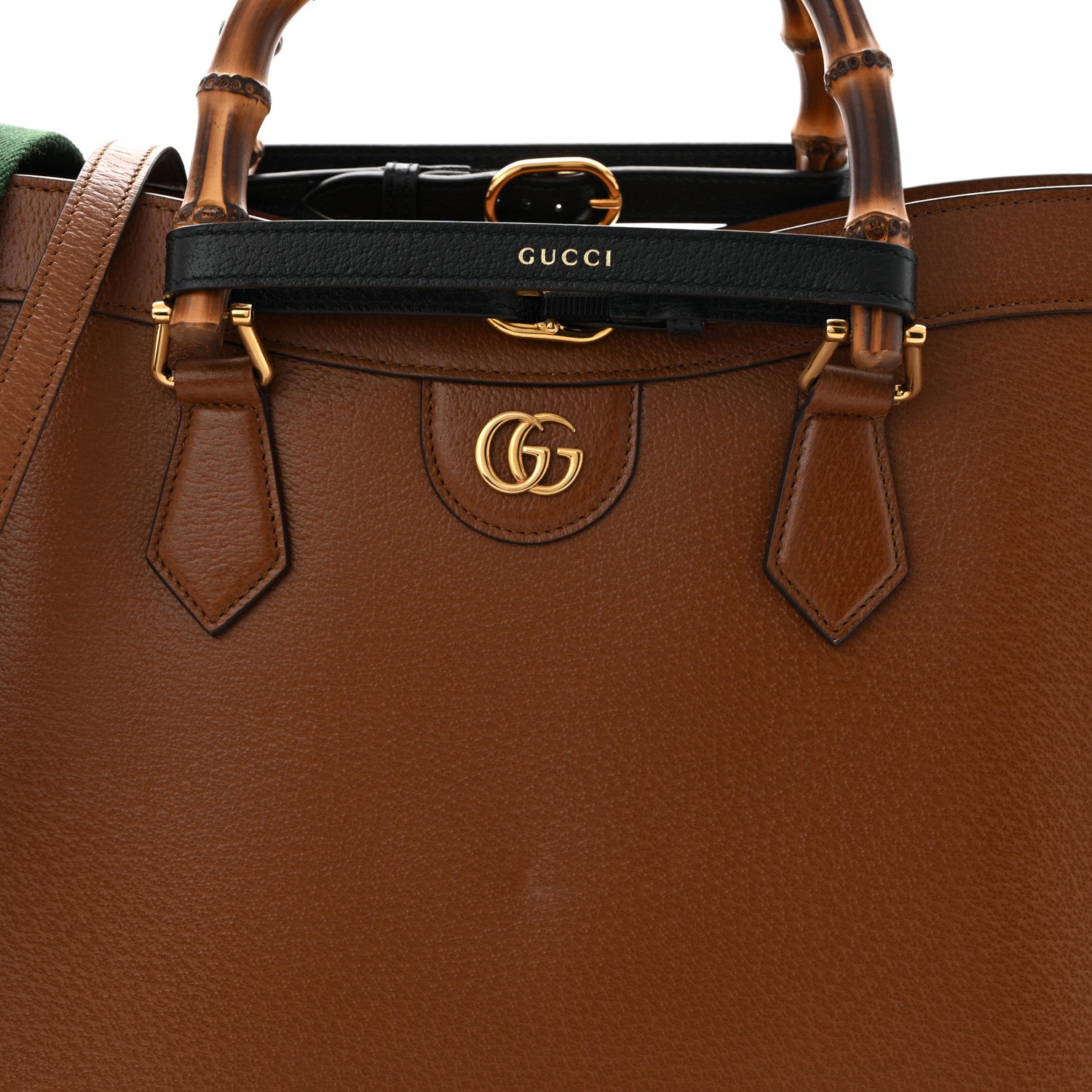 Gucci Textured Dollar Calfskin Medium Diana Tote Bag Cuir Black 8 of 10