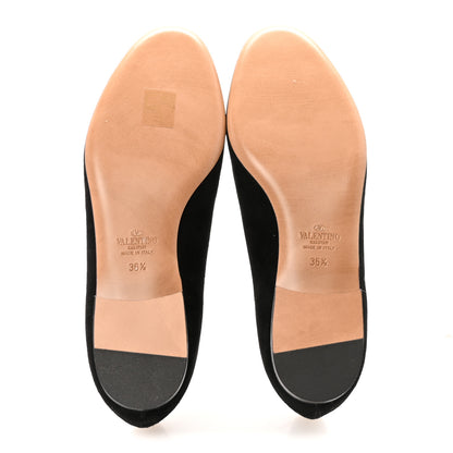 Valentino Garavani Suede Slipper Flats 36.5 Black 6 of 10