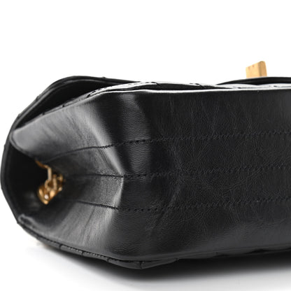Chanel Aged Calfskin Chevron Quilted 2.55 Reissue Mini Flap Black 8 of 10