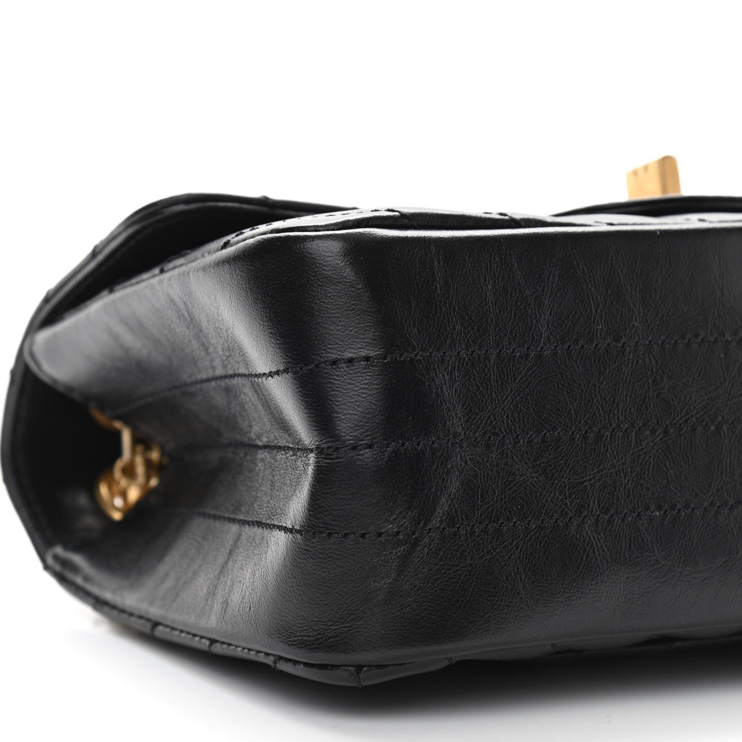 Chanel Aged Calfskin Chevron Quilted 2.55 Reissue Mini Flap Black 8 of 10