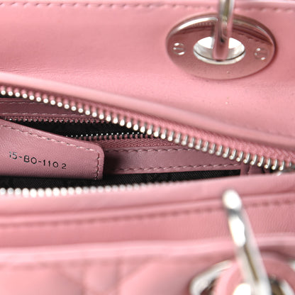 Christian Dior Lambskin Cannage Medium Lady Dior Pink 9 of 10