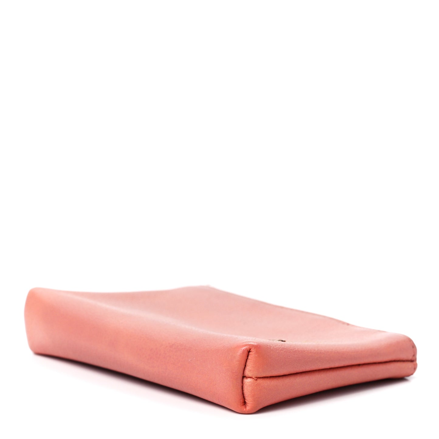 Goatskin Camellia Key Pouch Light Pink