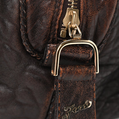 Fendi Zucca Nappa Nuvolata Vitello Tortuga Spy Bowler Tobacco Moro 11 of 11