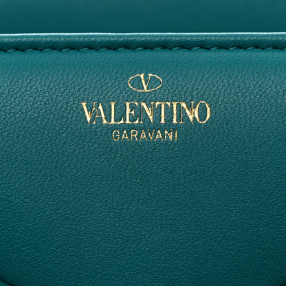 Valentino Garavani Nappa One Stud Chain Clutch Ultra Marine Green 6 of 10
