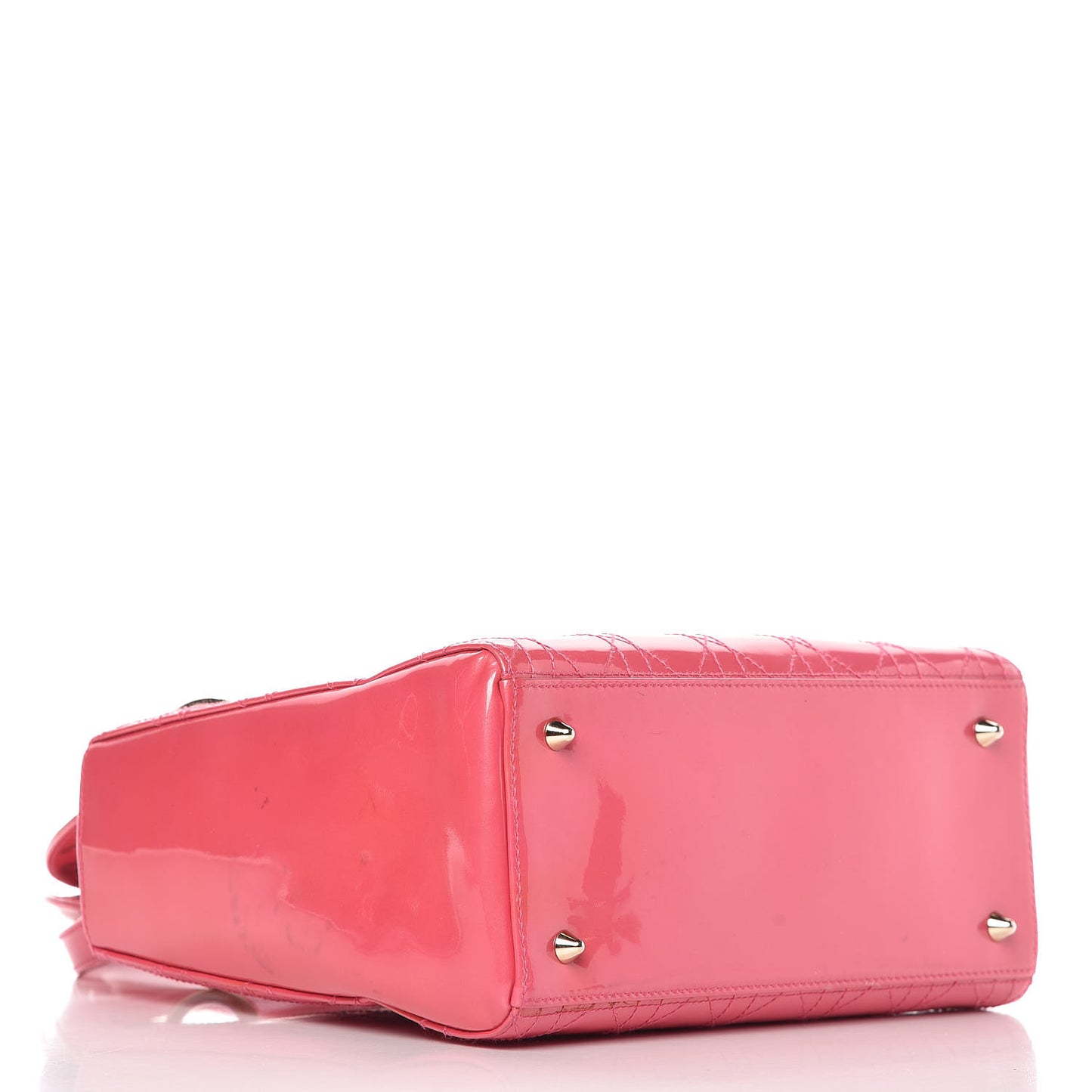 Patent Cannage Medium Lady Dior Pink