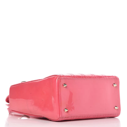 Christian Dior Patent Cannage Medium Lady Dior Pink 4 of 30