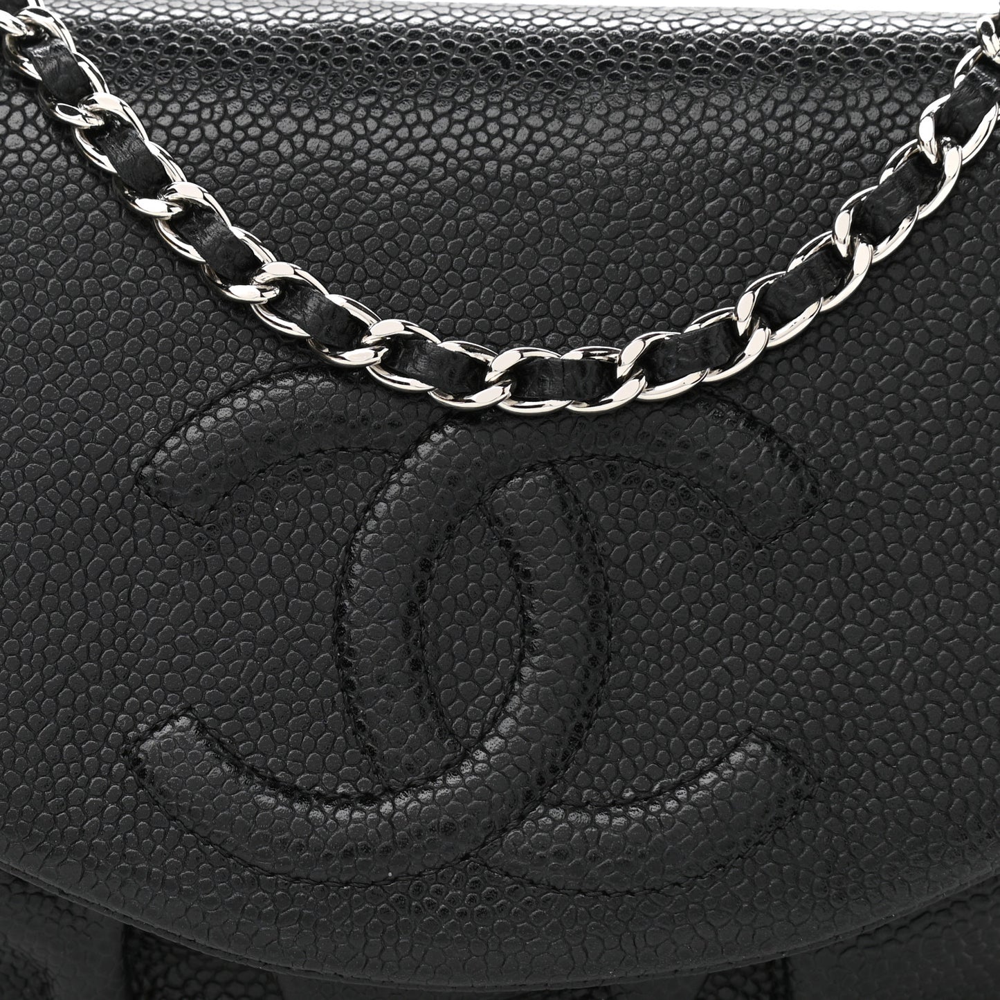 Caviar Half Moon Wallet On Chain WOC Black