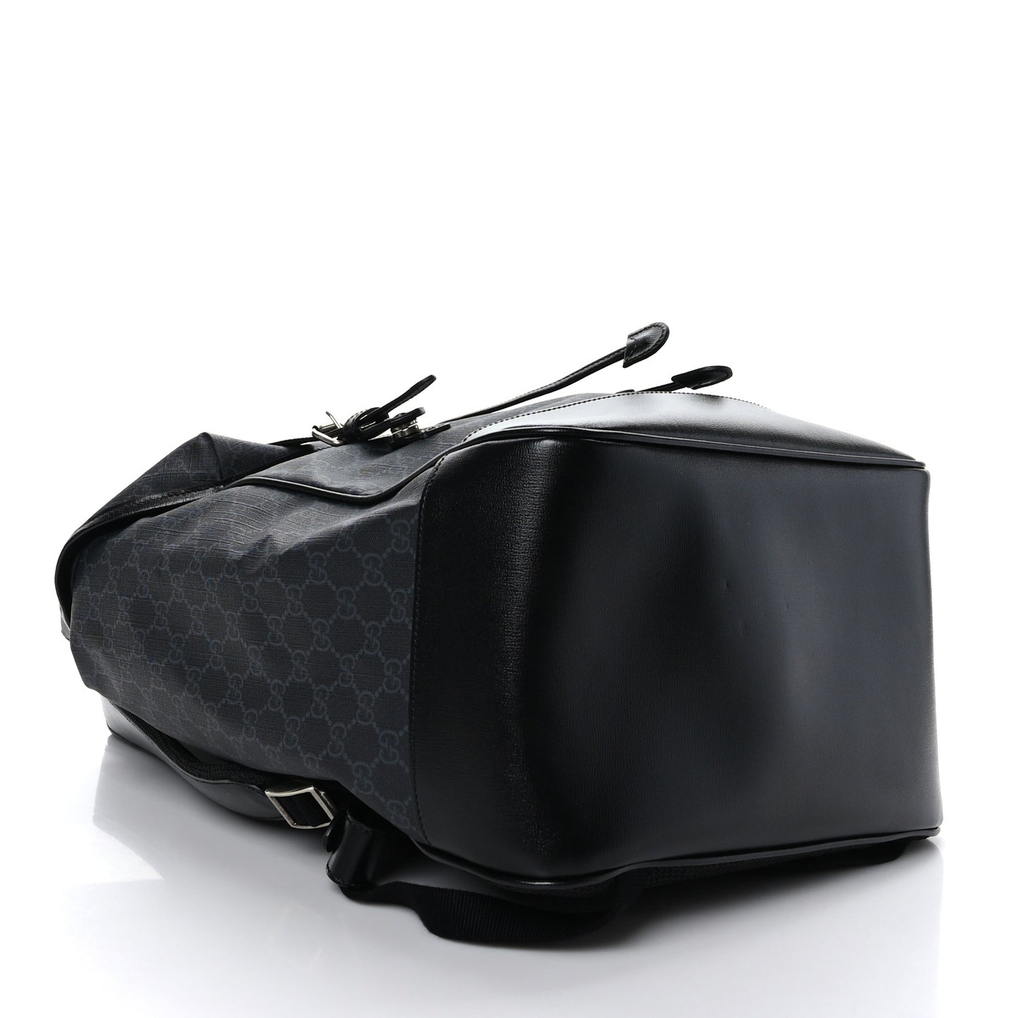 GG Supreme Monogram Azalea Calfskin Medium Retro Interlocking G Backpack Black