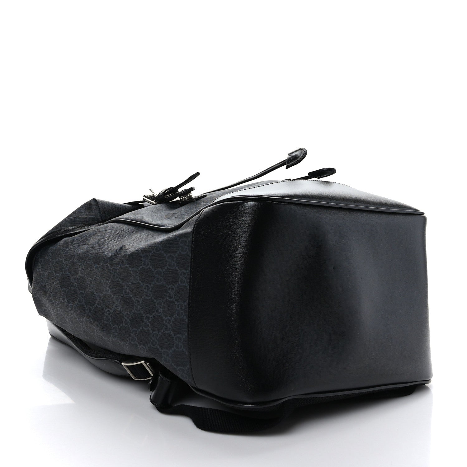 Gucci GG Supreme Monogram Azalea Calfskin Medium Retro Interlocking G Backpack Black 4 of 11