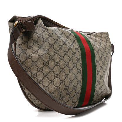 Gucci GG Supreme Monogram Web Ophidia Half Moon Hobo Brown 2 of 9