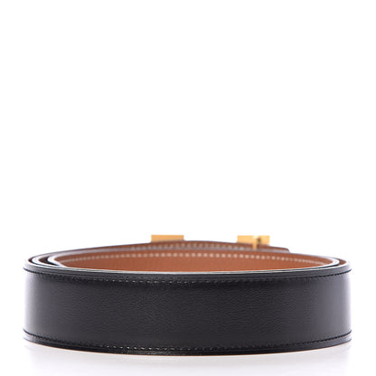 Hermes Box Togo 32mm H Belt 90 Black Gold 3 of 7