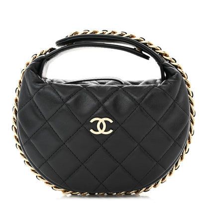 Chanel Lambskin Quilted Chain Around Pouch Black 1 of 10