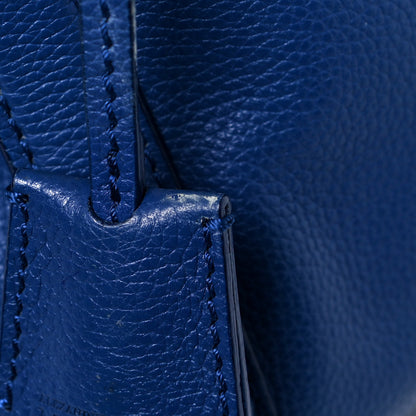 Alexander McQueen Pebbled Calfskin Small Skull Padlock Zip Around Tote Ultramarine 12 of 14