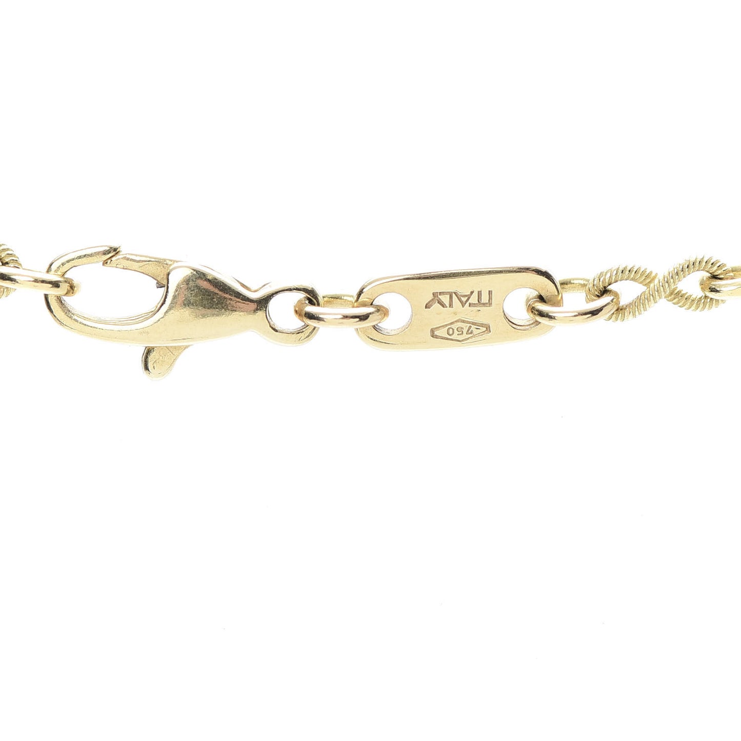 18K Yellow Gold Infinity Link Chain Necklace