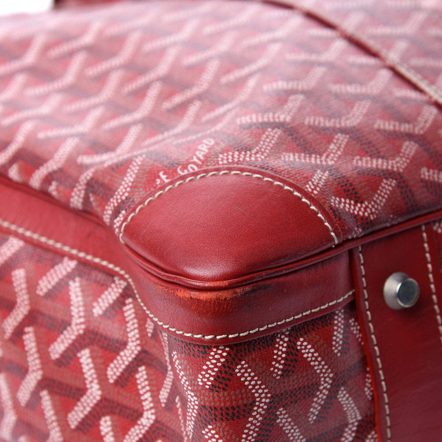 Goyardine Ambassade MM Briefcase Red