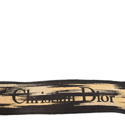 Christian Dior Canvas Mizza Embroidered Leopard Shoulder Strap Beige Black 3 of 8