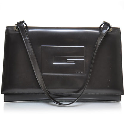 Gucci Leather G Shoulder Bag Dark Brown 1 of 9