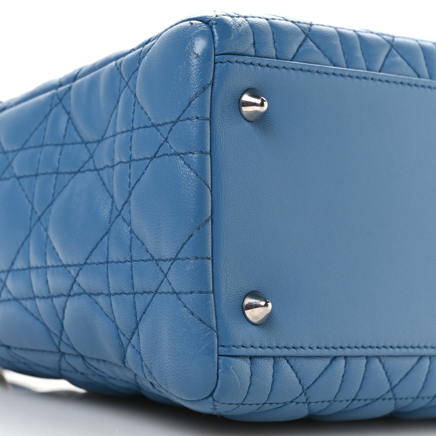 Christian Dior Lambskin Cannage Medium Lady Dior Blue 1771836