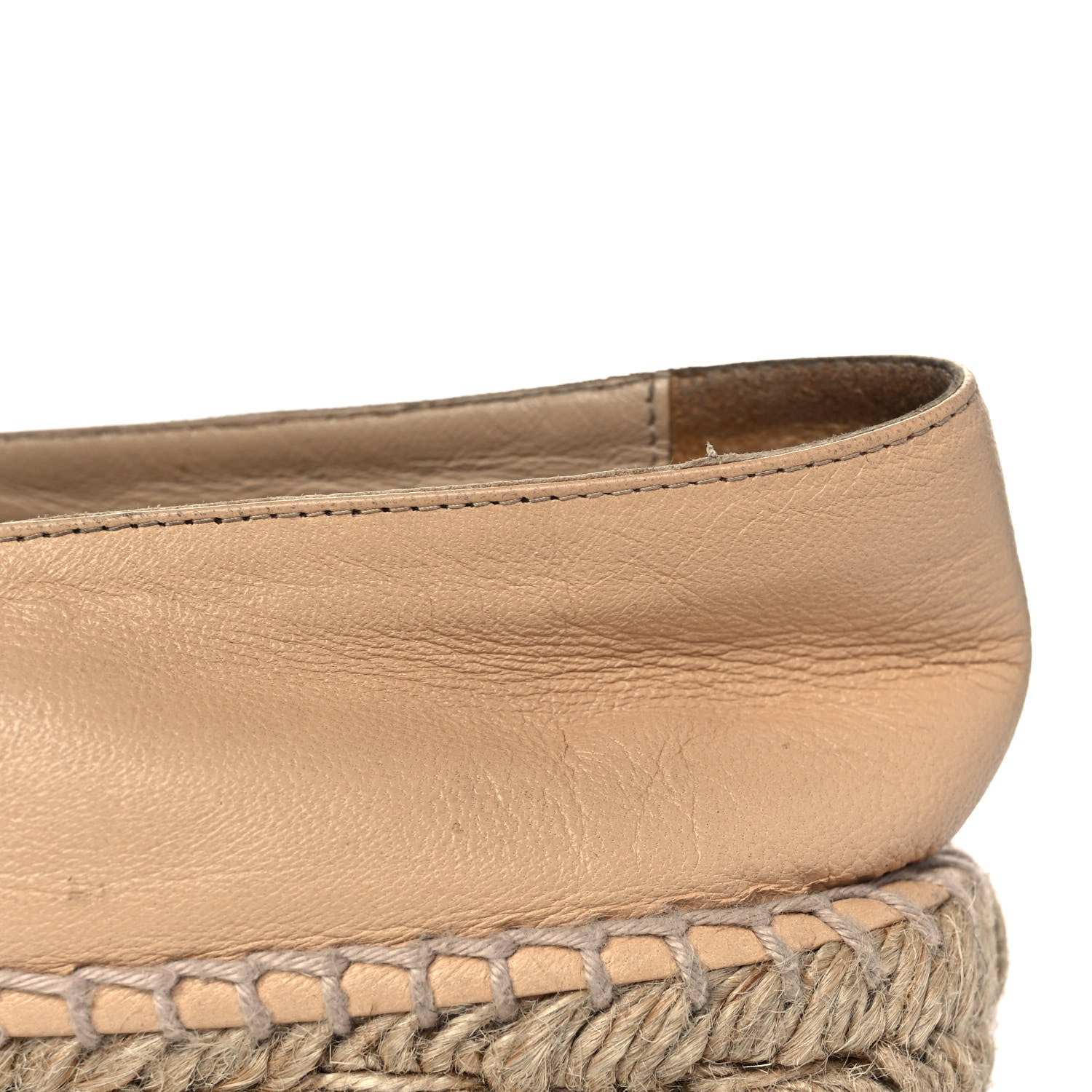 Chanel Lambskin CC Espadrilles 40 Beige Black 10 of 12