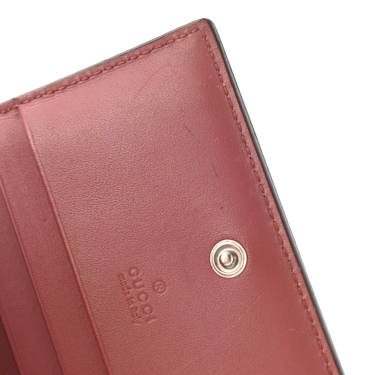 Gucci GG Supreme Monogram Blooms Card Case Wallet Beige Multicolor Dry Rose 9 of 18