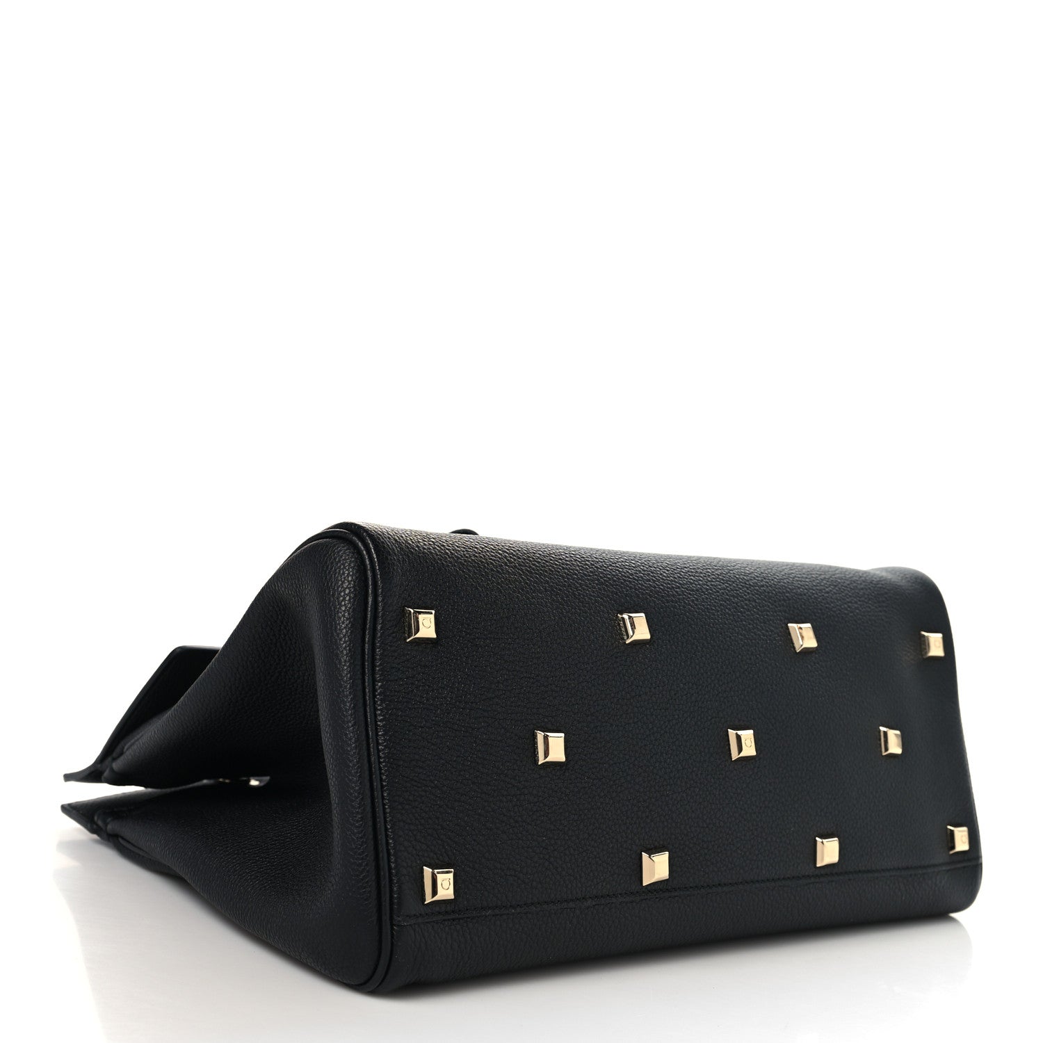 Salvatore Ferragamo Calfskin Large The Studio Bag Black 4 of 10