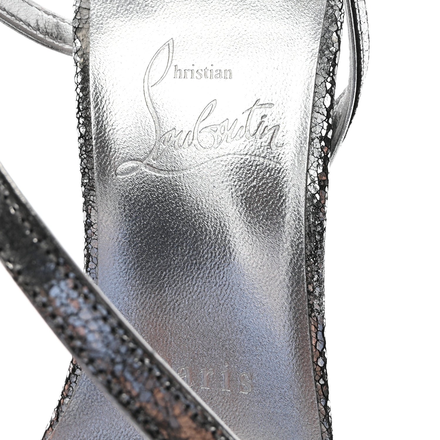 Christian Louboutin Specchio Star PVC Rosalie 100 Sandals 39 Silver 8 of 8