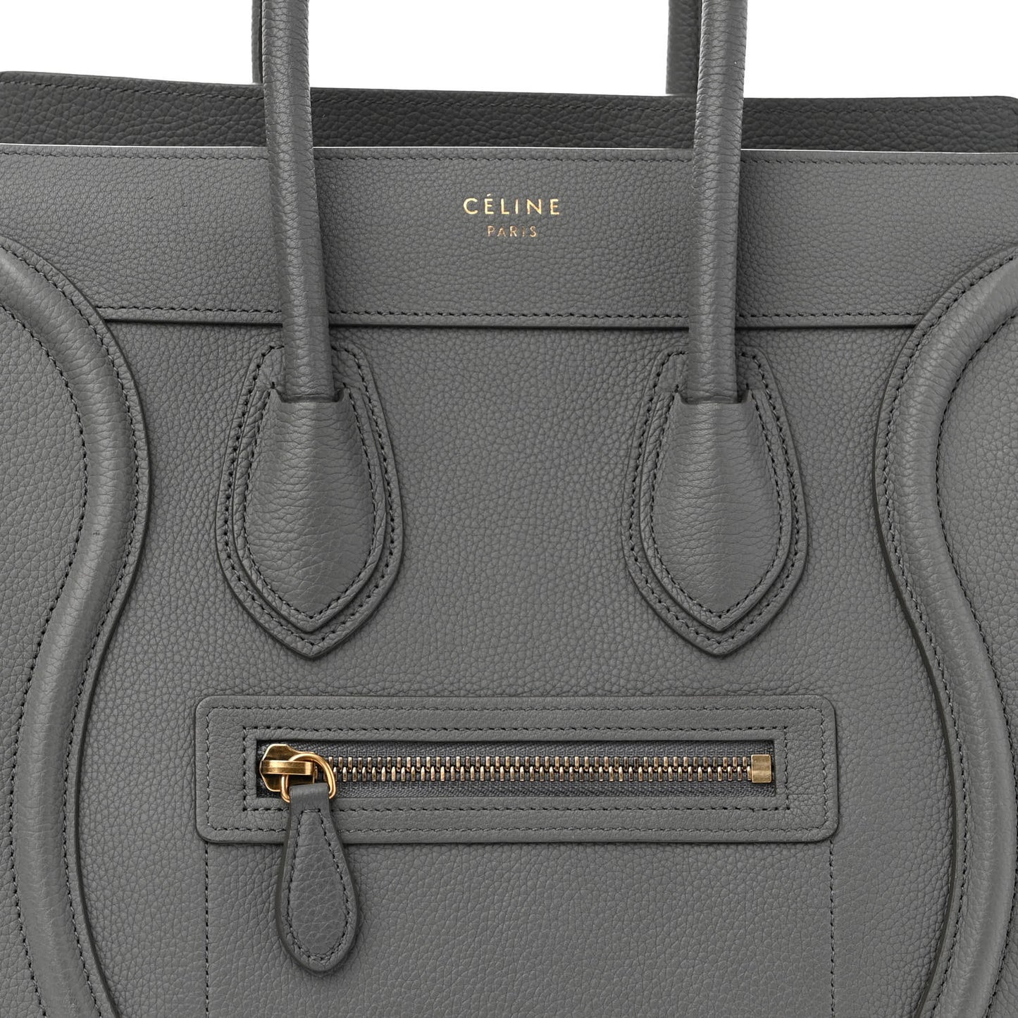Baby Drummed Calfskin Micro Luggage Kohl