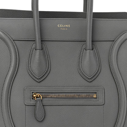 Celine Baby Drummed Calfskin Micro Luggage Kohl 7 of 10