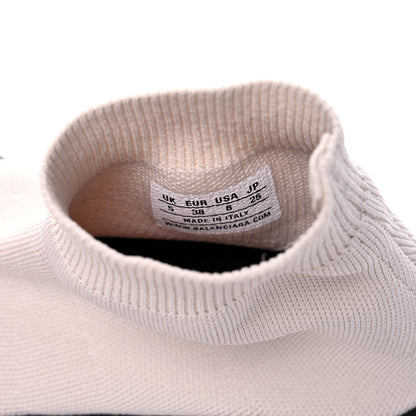 Balenciaga Neoprene Knit Womens Speed Sneakers 38 White Black 9 of 11