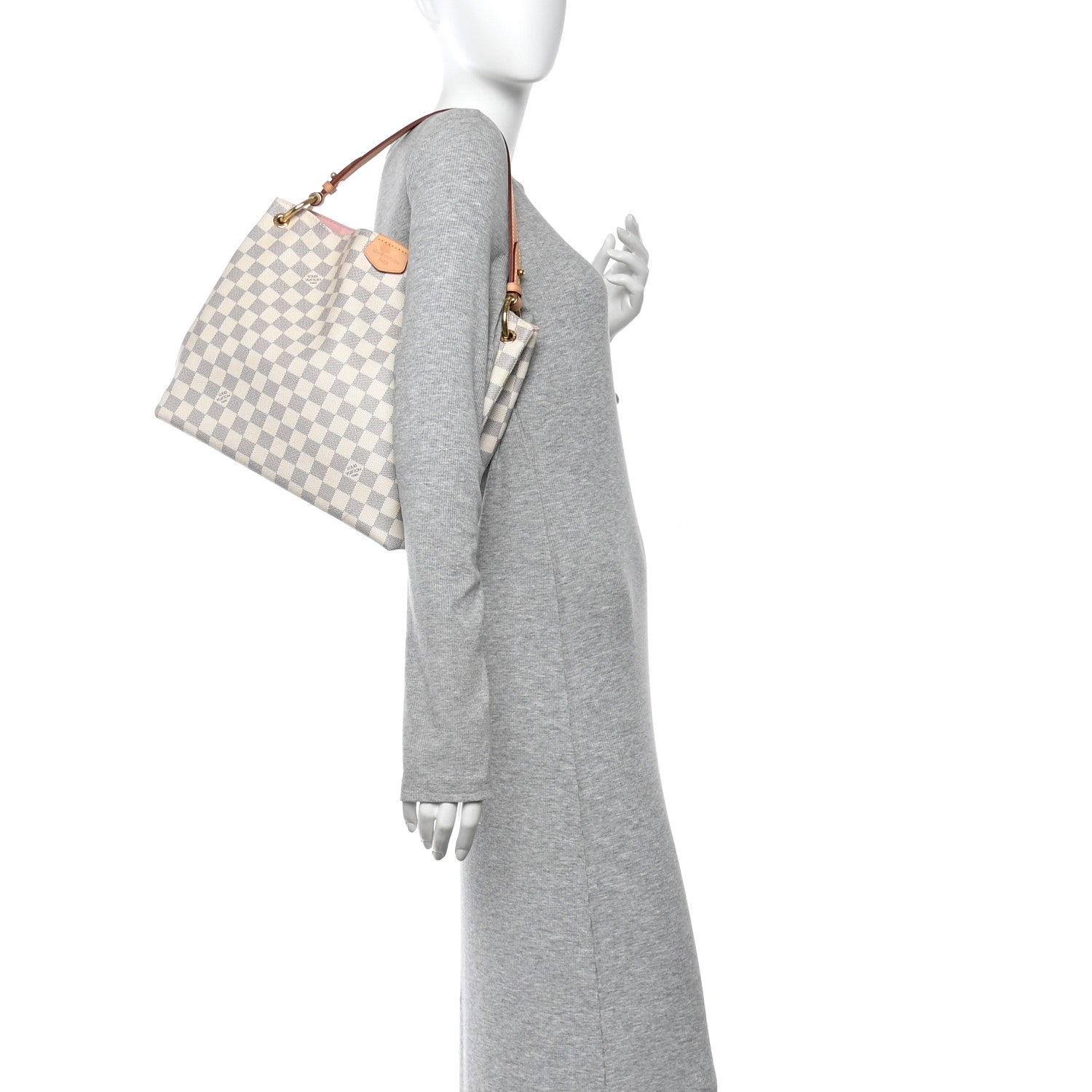 Louis Vuitton Damier Azur Graceful PM Rose Ballerine 2 of 10