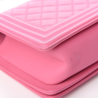 Chanel Lambskin Quilted Medium Boy Flap Pink 10 of 15