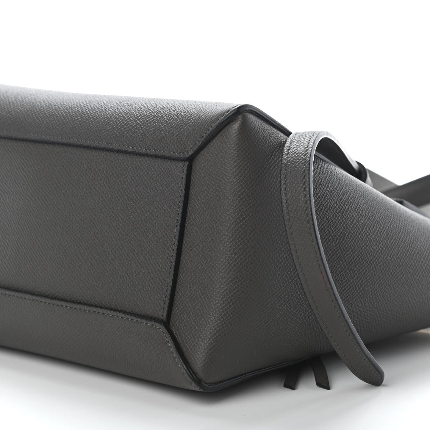 Grained Calfskin Nano Belt Bag Grey