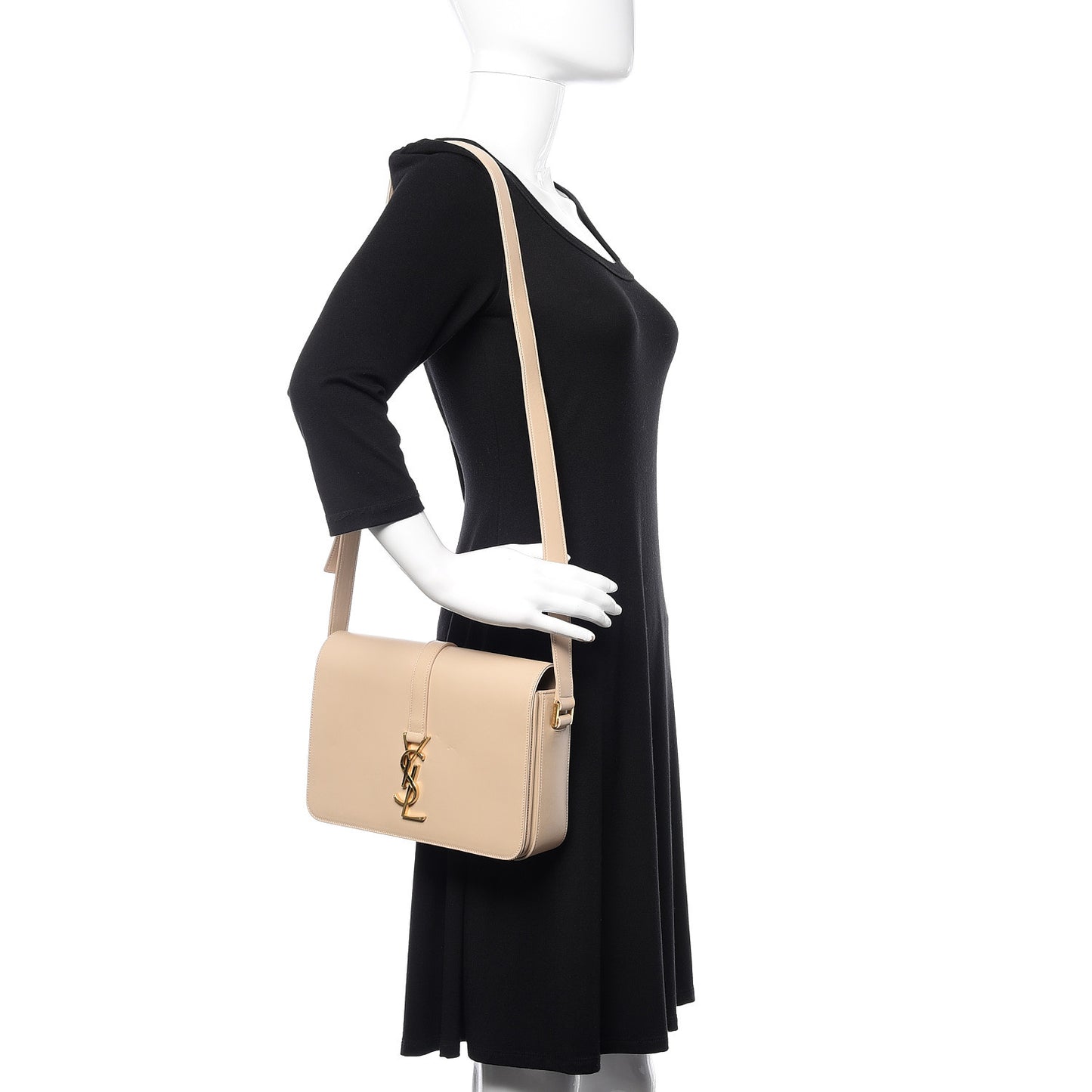 Smooth Calfskin Medium Classic Monogram Universite Bag Cream