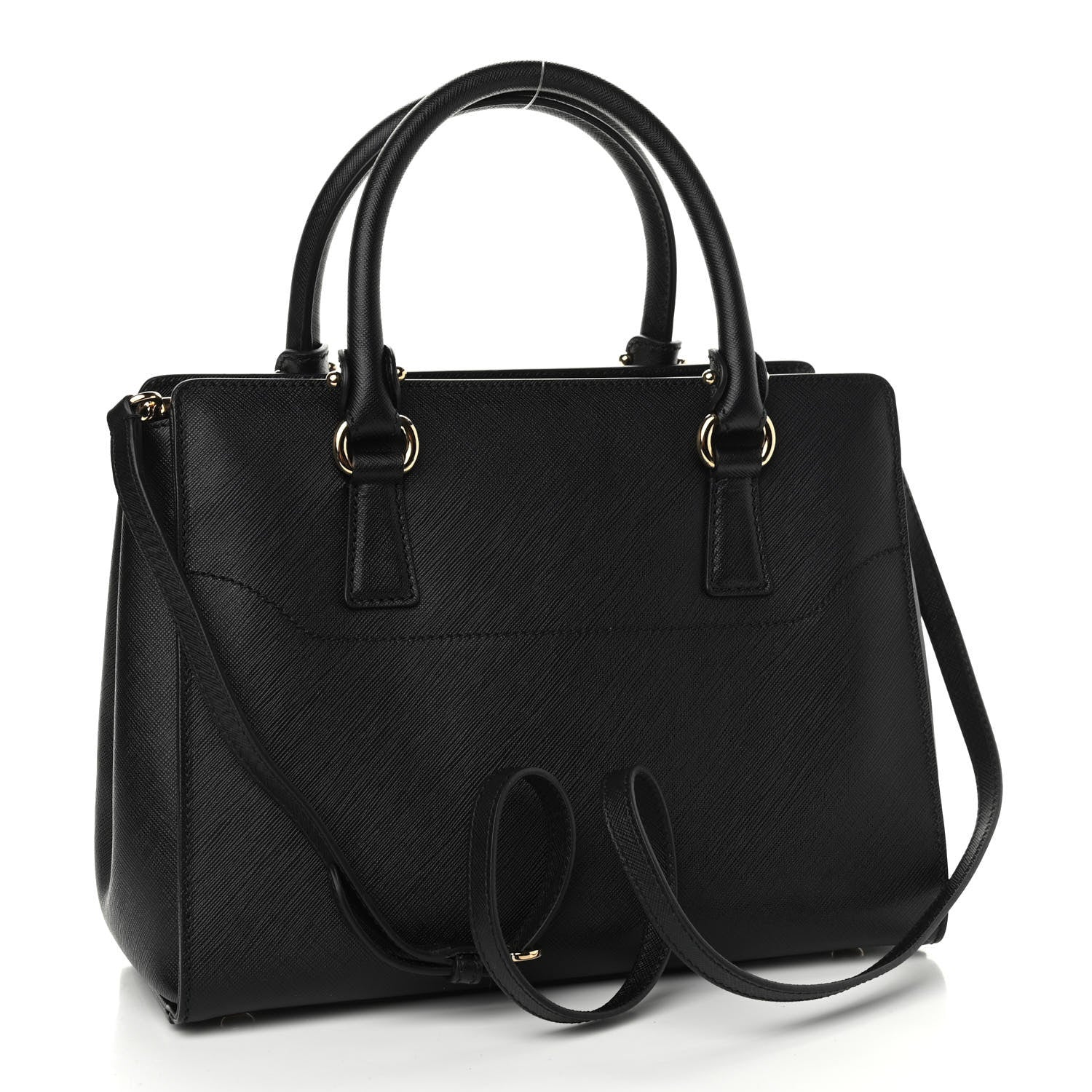 Salvatore Ferragamo Printed Calfskin Beky Tote Black 2 of 11