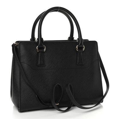 Salvatore Ferragamo Printed Calfskin Beky Tote Black 2 of 11