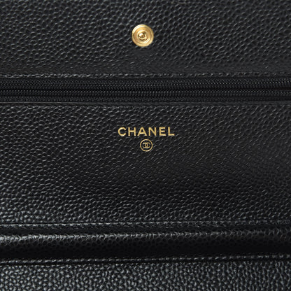 Chanel Caviar Quilted Wallet On Chain WOC Black 6 of 12