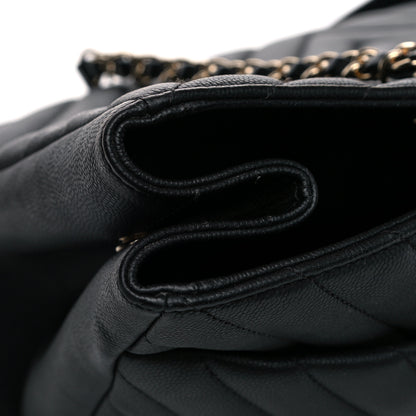 Chanel Goatskin Quilted Large City Rock Shopping Bag Black 27 of 30