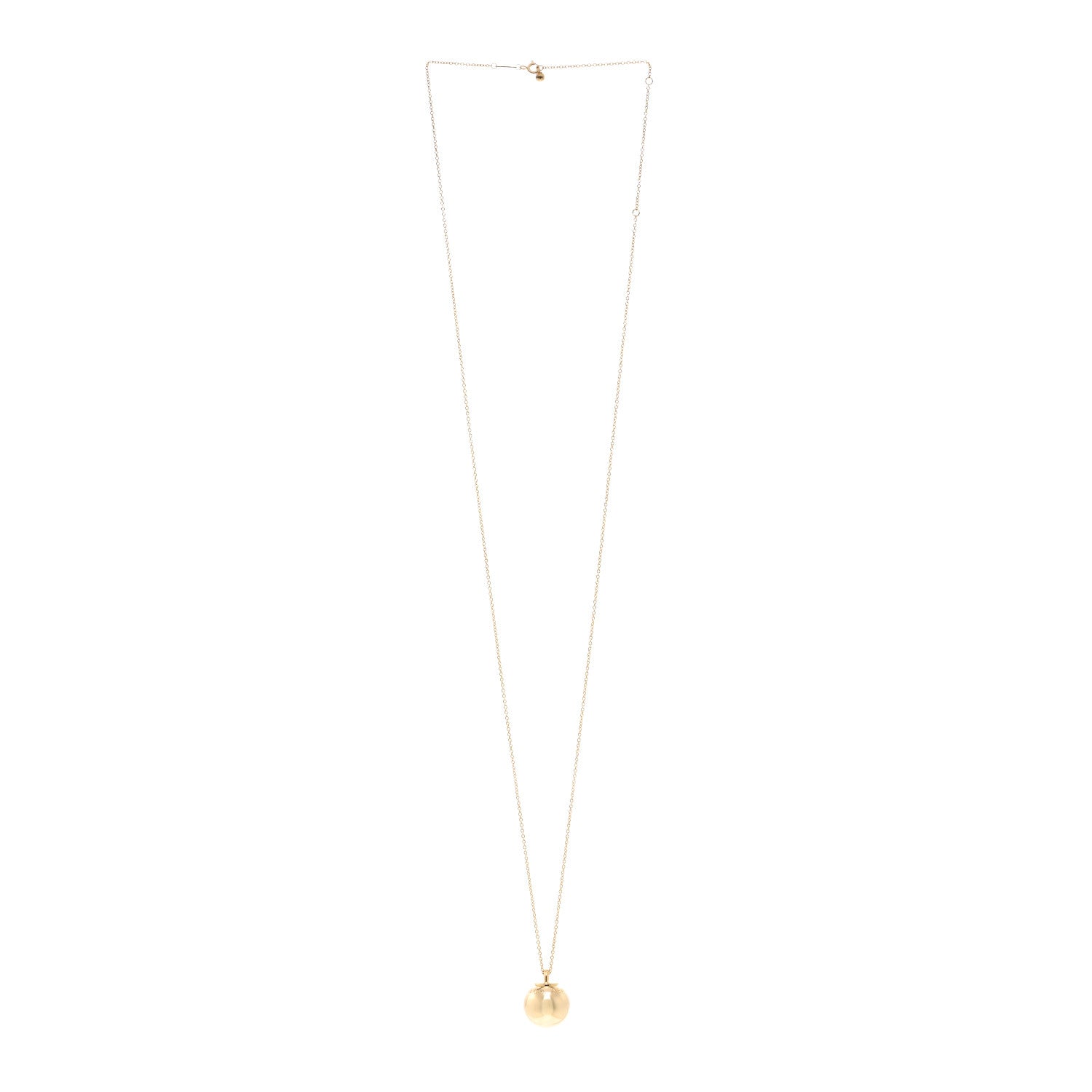 Tiffany 18K Yellow Gold 19mm HardWear Ball Pendant Necklace 3 of 5