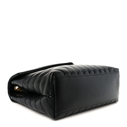 Saint Laurent Calfskin Y Quilted Monogram Medium Loulou Chain Satchel Black 4 of 12