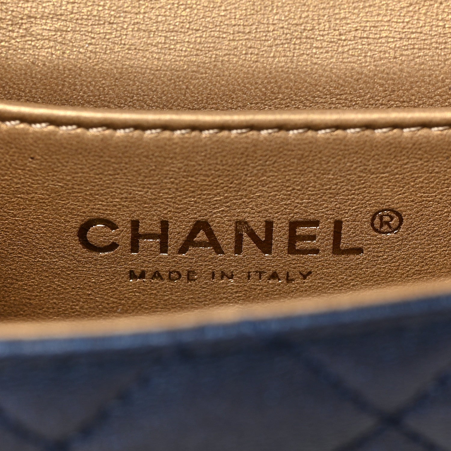 Chanel Iridescent Lambskin Quilted Chic Pearls Flap Navy Blue 6 of 9