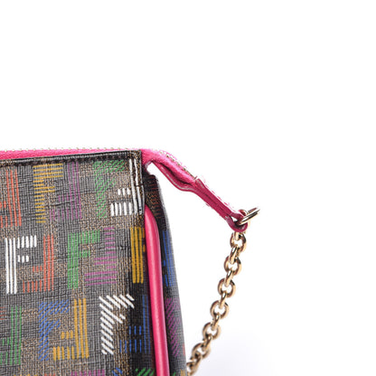Fendi Zucchino Spalmati FF Multicolor Pochette Tobacco Multicolor Fuchsia 11 of 12