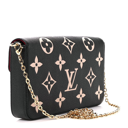 Louis Vuitton Empreinte Monogram Giant Felicie Pochette Black Beige 3 of 13