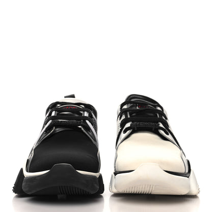 Givenchy Calfskin Neoprene Basket Basse Jaw Sneakers 44 Black White 3 of 9