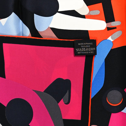 Hermes Silk Hommage a Gene Kelly Scarf 70 Black Multicolore 3 of 4