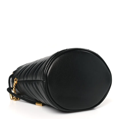 Gucci Calfskin Matelasse Mini GG Marmont 2.0 Bucket Bag Black 4 of 11