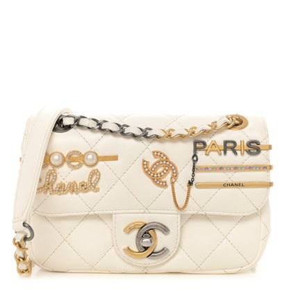 Chanel Lambskin Quilted Mini Coco Clips Flap White 1 of 12